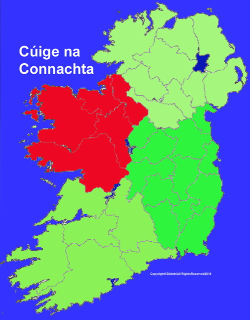 Map of Connaught province Ireland