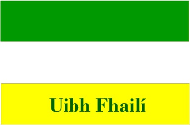 Offaly county flag Ireland with text