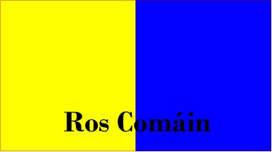 Roscommon county flag Ireland with text