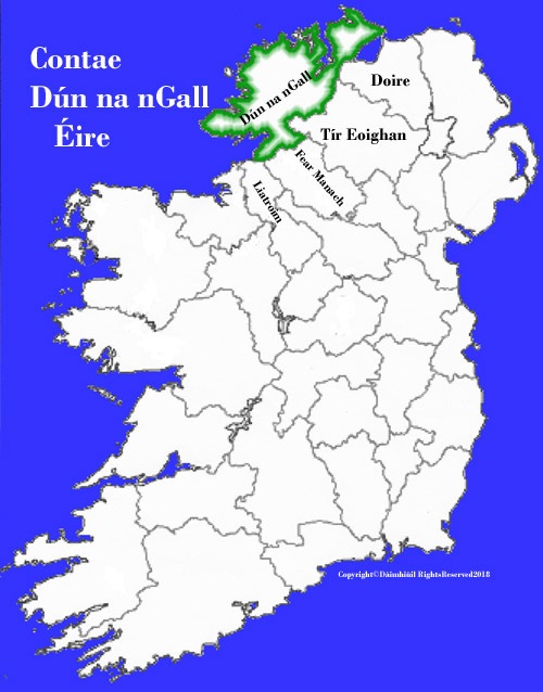 Map of Donegal county