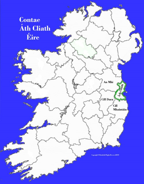 Map of Dublin county