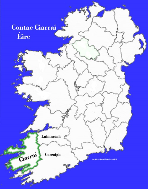 Map of Kerry county