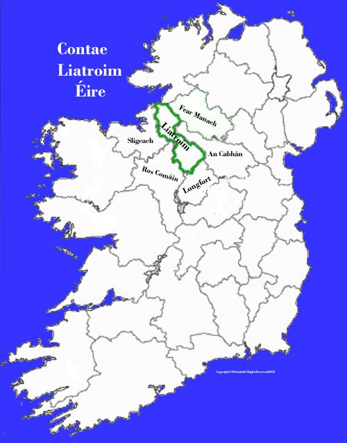 Map of Leitrim county
