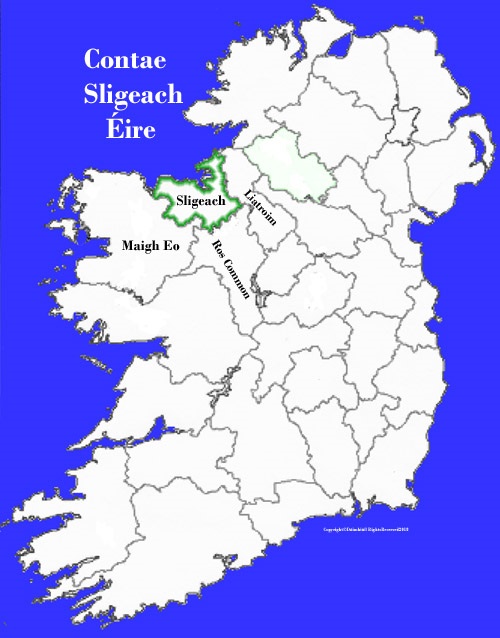 Sligo county map Ireland