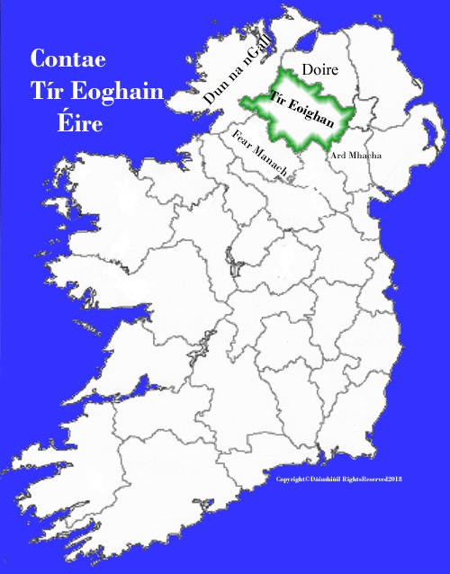 Map of County Tyrone Ireland