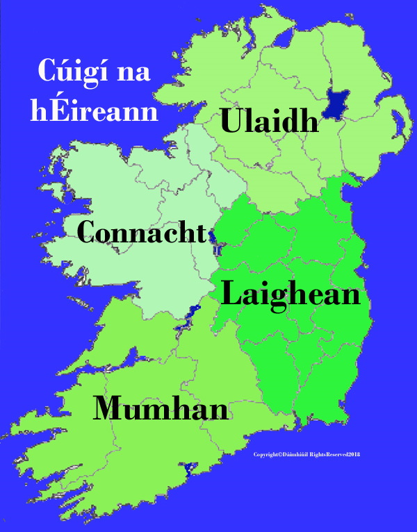 Map of Ireland Provinces of Ireland